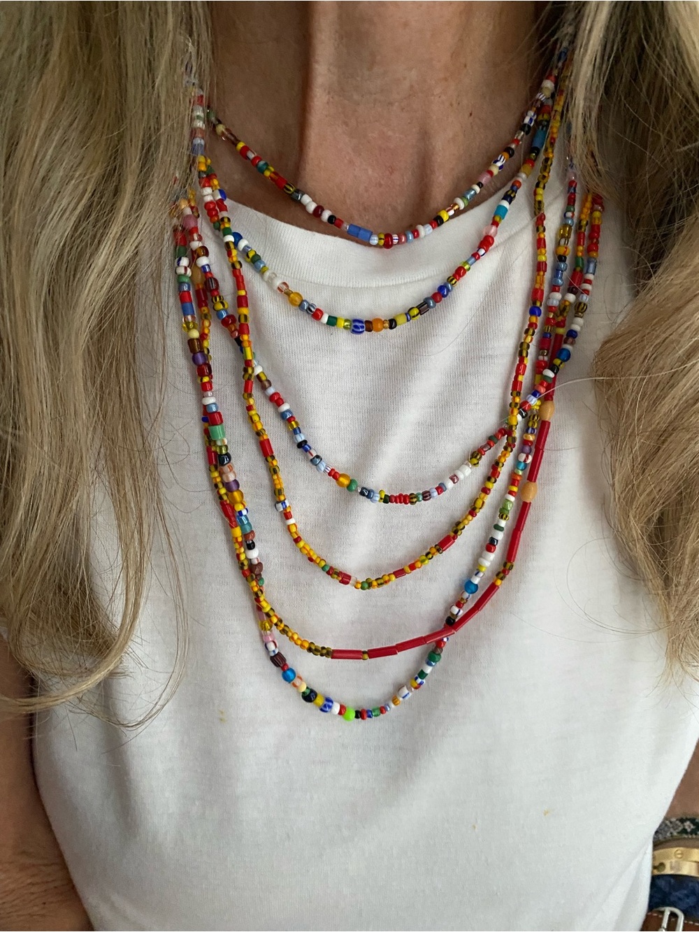 3 Strand Fair Trade African Seed Bead Necklaces